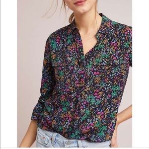Anthropologie Maeve Mini Floral Prints; XS Women’s